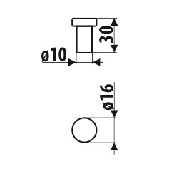 Nábytkový vešiak GAMET WU01, saténový nikel