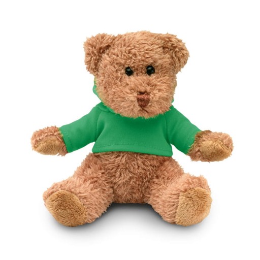 MASKOT MEDVEĎOV V MIKINE S KAPUCNOU, oranžová