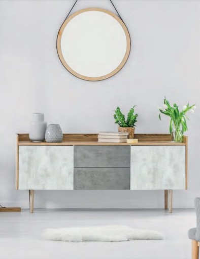 67,5 cm Dekoratívna nábytková dyha Concrete White
