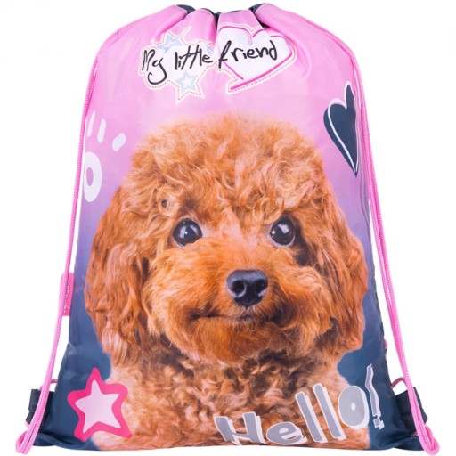ŠKOLSKÉ TAŠKA NA TOPÁNKY PRE DIEVČA PSA MALTIPOO SO PSÍKOM