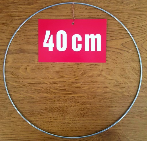 STRIEBORNÝ prsteň/ráfik na lapače snov a makramé, 40 cm