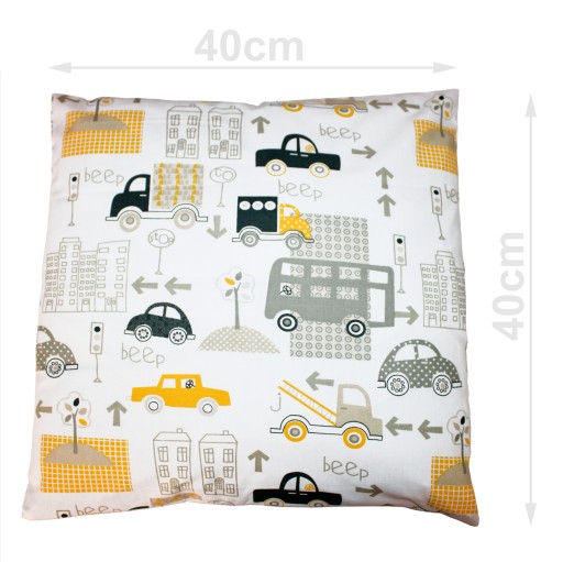 OBLIEK NA VANKÚŠ DO AUTO 40 X 40 CM 100% BAVLNA