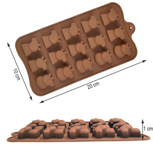 SILIKÓNOVÁ FORMA NA ČOKOLÁDY, ŽELÉ, CUKRÍKY, VOSK, PRALINY, PEPPA PRASIATKO