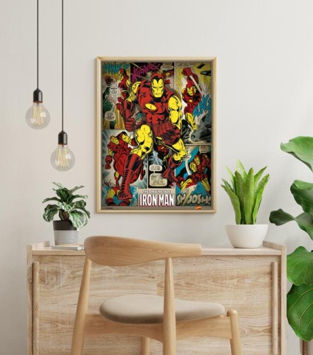 Marvel Comics - Iron Man Retro - plagát 40x50 cm