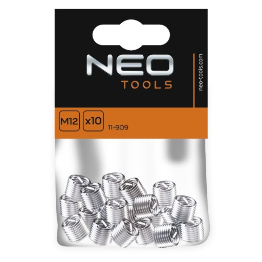 NEO 11-909 OPRAVNÉ KAZETY ZÁVITOV M12, OPRAVY ZÁVITOV 10 ks 11-909