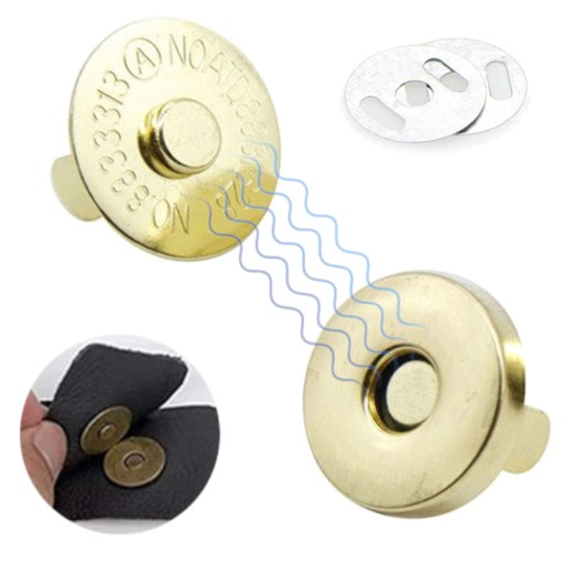 MAGNETICKÉ UZAVORENIE NA TAŠKU ZLATÝ MAGNET 18 mm