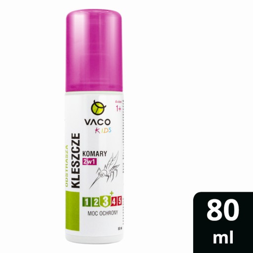 Nový sprej proti kliešťom a komárom pre deti od 12 mesiacov 80ml VACO KIDS