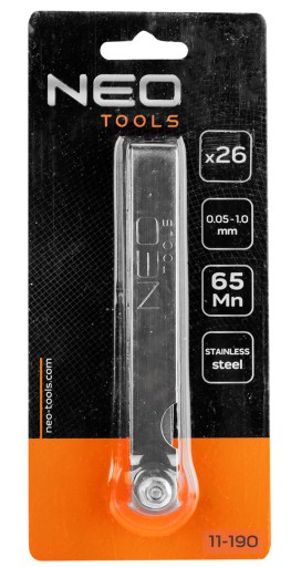 Spáromer 26 lopatiek 0,04-0,63 mm NEO 11-190