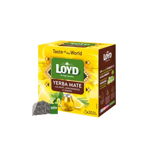 Japonský zelený čaj Yerba Mate Mint Citrónová tráva Kofeín 20T LOYD