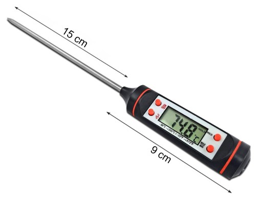 DIGITÁLNY LCD KUCHYŇSKÝ TEPLOMER S POTRAVINÁRSKOU SONDOU