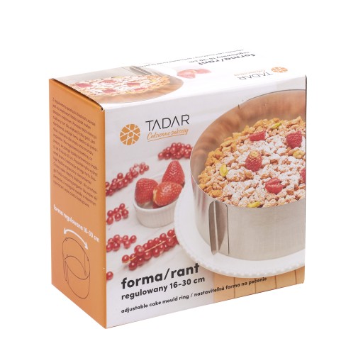 RANT TORTOTÁR, nastaviteľná forma, pás na piškóty, PEČENIE, 30 cm