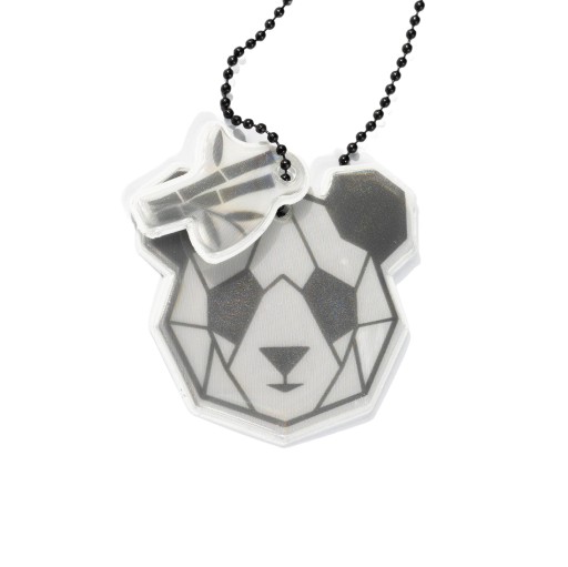 Reflexný prívesok Soft Silver Geometric Panda AGR