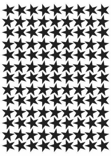 Nálepky STAR Hviezdy 25mm 117ks, MATNÁ ČIERNA