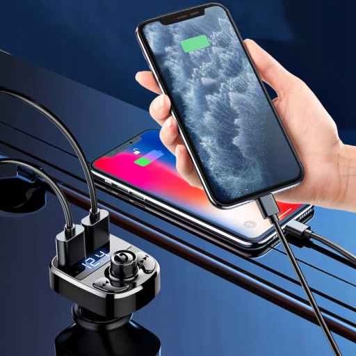 BLUETOOTH FM VYSIELAČ MP3 NABÍJAČKA PREHRÁVAČ 2X USB AUDIO BT