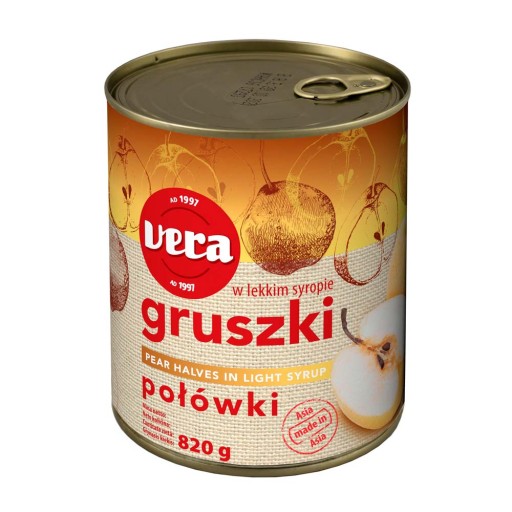 Hrušky v sirupe Vera 820 g