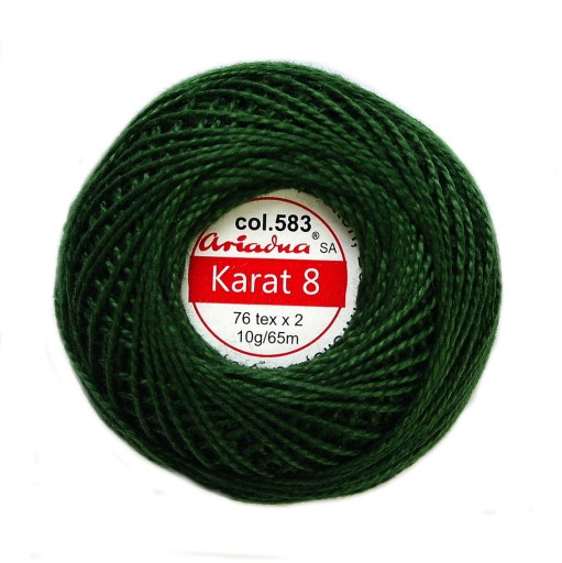 Karat šnúra 8 c. zelená 0583 ARIADNA 10g 65m