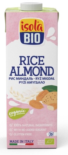 BEZGÉLOVÝ mandľový ryžový nápoj. BIO 1 r