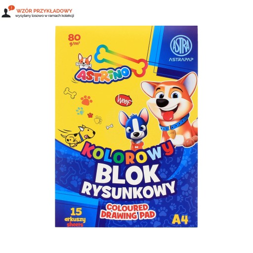 Podložka na kreslenie A4/15 farebná 80g Astra 106021012