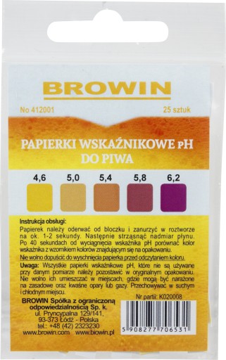 Indikátorové lakmusové papieriky na PIVO, meranie PH