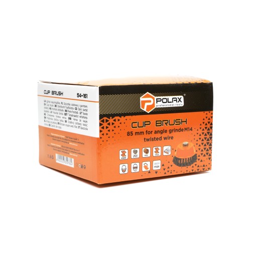Predná drôtená kefa so závitom pre brúsky 85mm, pletený drôt M14