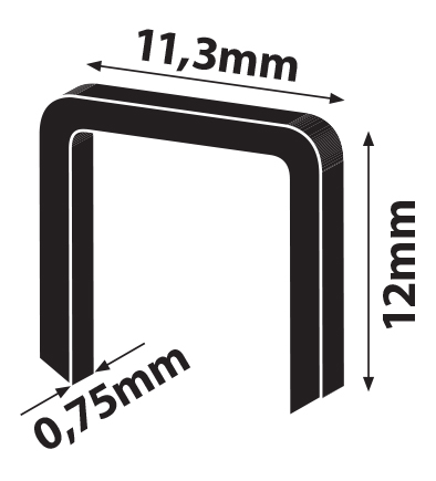Čalúnnické sponky typ J/53 12mm 1000 kusov