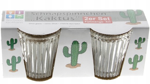 CACTI SKLENENÉ POHÁRE NA VODKU 50ML 2 KS