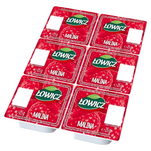 Łowicz Ovocný výrobok MALINA mini džem 6 x 25 g