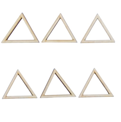 Trojuholníkové obruče 6,3 cm / 6 ks Lapač snov Scrapki