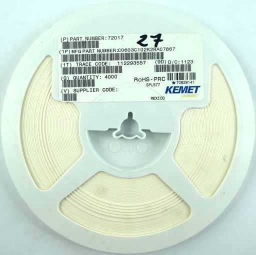 Keramika 1nF 1000pF 200V DC 10% 100ks.