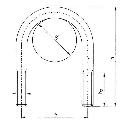 Svorka U M8 40 mm BS40