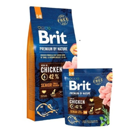 Brit Premium By Nature Senior S+M 1kg York