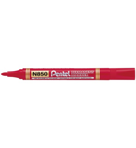 Červený permanentný popisovač s okrúhlym hrotom N850 Pentel