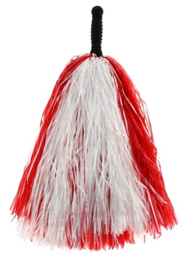 Červeno-biela bambulka Pom Poms Roztlieskavačky Roztlieskavačky Poľsko Poľské 39 cm