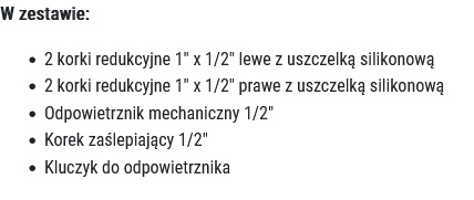 SADA ZÁSTRČEK RADIÁTORA, VZDUCHOVÝ KLAPKA