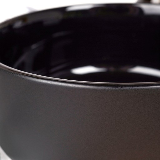 ČIERNA KERAMICKÁ misa, šalátová misa, snacky, dezerty, šaláty, 400 ml
