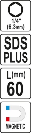 ADAPTÉR SDS PLUS PRE 1/4 BITOV YT-04690 YATO
