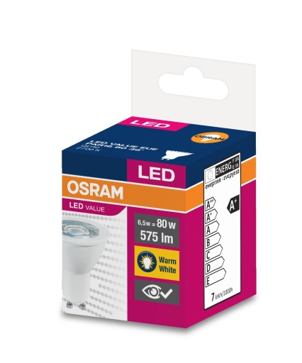 OSRAM Halogénová LED žiarovka 6,9W 80W GU10 36s 2700K