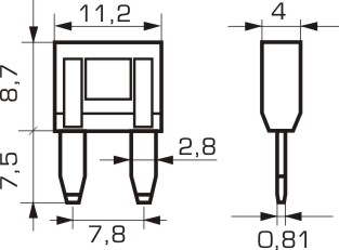 POISTKA MINI LAME 7,5A
