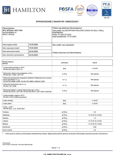 ALLNUTRITION FRULOVE CHOCO V ŽELÉ MALINOVEJ 300G