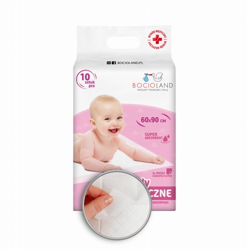 JEDNORÁZOVÉ HYGIENICKÉ ABSORPČNÉ PODLOŽKY 60X90 CM 10 KS. BOCIOLAND
