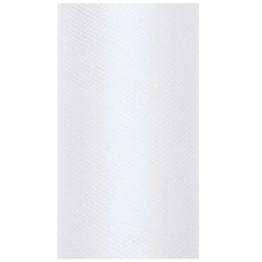 Tyl na cievke 30 cm x 9 m BIELA svadobná