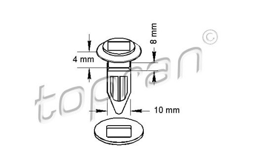 TOPRAN UNIVERZÁLNY KLIP OPEL