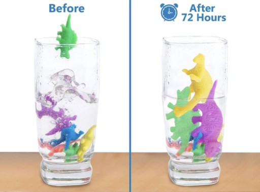 HYDROGÉLOVÉ DINOSAURY RASTÚCE VO VODE GUMA 10 KS