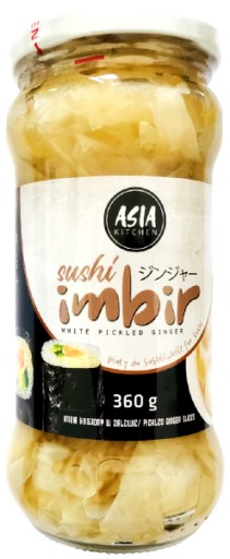 Marinovaný zázvor na sushi, prírodný 360g