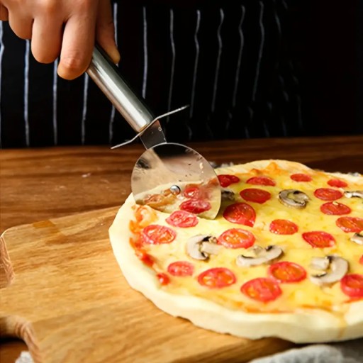 Nôž na pizzu - Okrúhle oceľové ryhovanie, Sure Grip, jednoduché porciovanie pizze