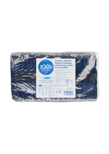 EXS REGULAR klasické kondómy, nasadené, zvlhčené, sada 25 ks.