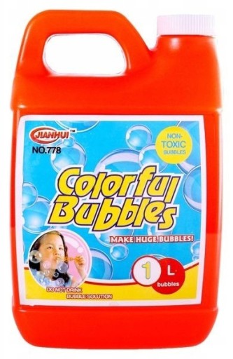 Tekutina na výrobu mydlových bublín, zásoba 1 liter