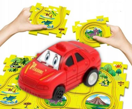PRÍDAVNÉ VOZIDLO K TRAŤOVÉMU PUZZLE KOĽAJNIČKA