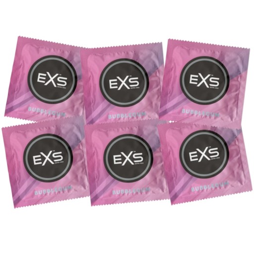 EXS BUBBLEGUM kondómy s príchuťou žuvačky, 25 ks na orálny sex