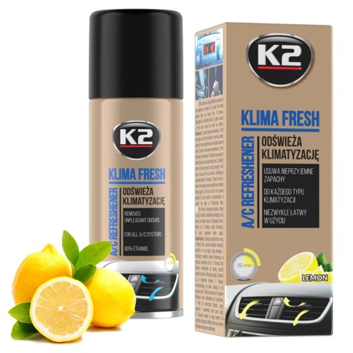 Osviežovač klimatizácie 150 ml K2 KLIMA FRESH LEMON